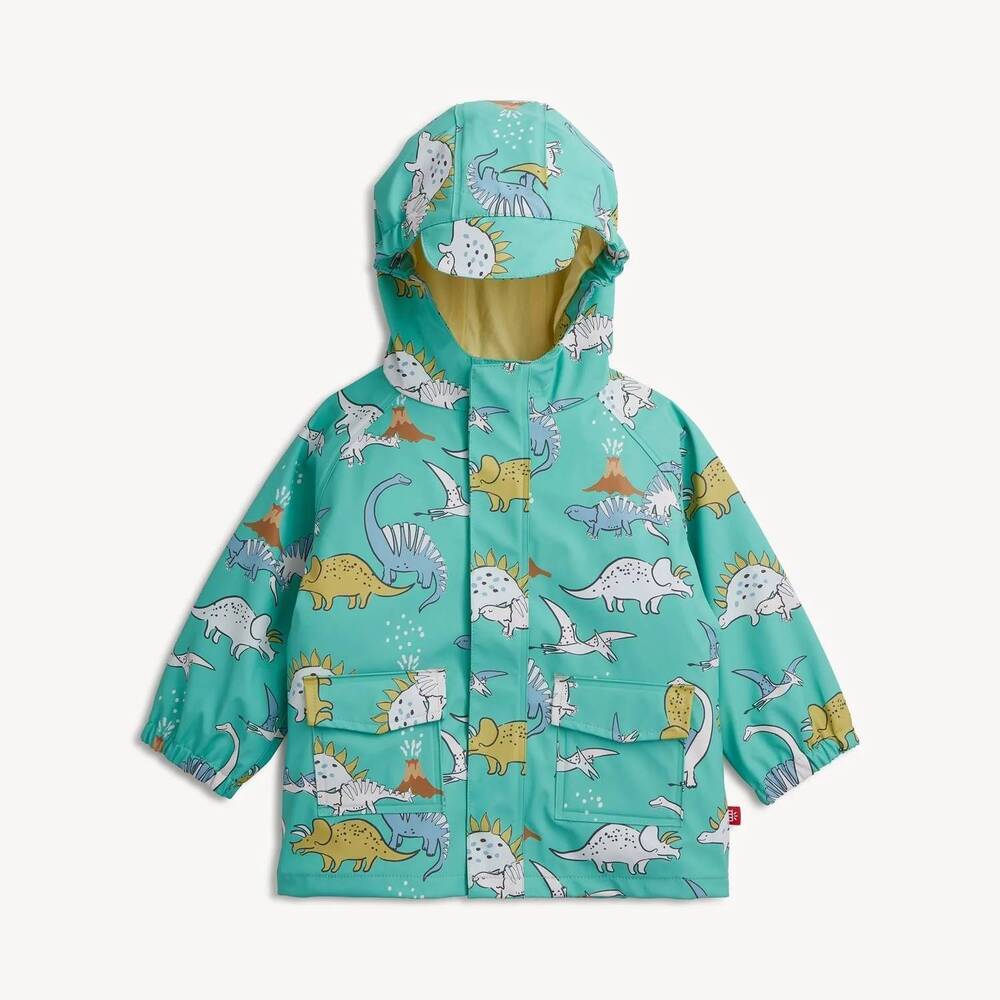 NEW MAGNETIC ME kids all over dino raincoat in green